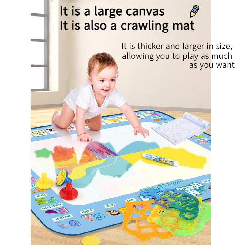 Magic water canvas set, repeated graffiti canvas, children's painting oversized clear water painting blanket