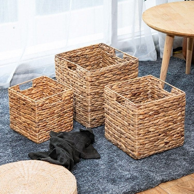 TasBagShop Hand-woven Basket Foldable Laundry Basket Toy Clothing Storage KALLAX Collapsible