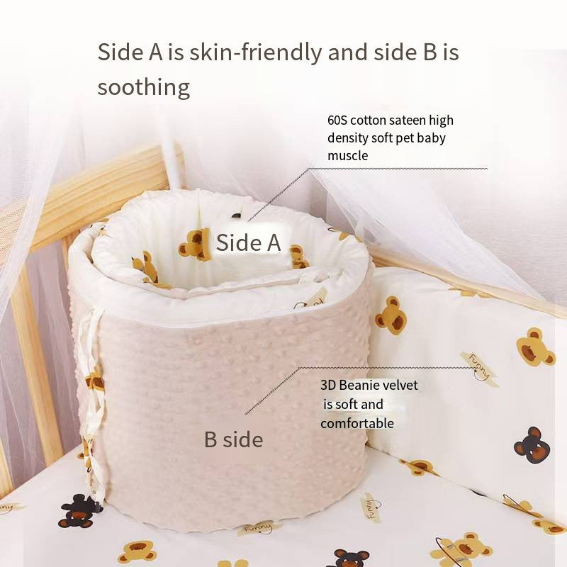 SG STOCK 40cm Height Baby Plush Bumper Crib Around Cushion Bedding Crib Cot Cushion Safety Protector For Toddler