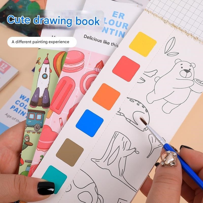 Water-Activated Paint Book for Kids | Early Education Coloring Book | Creative DIY Watercolor Doodle Pad