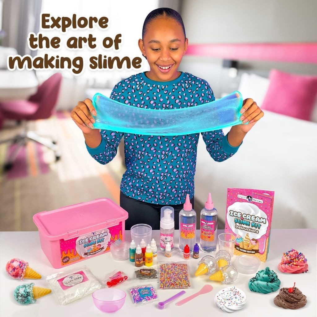 Slime Kit Slime DIY Making Kit For Girls Boys Ice Cream Slime Mermaid Slime Sweet Treat Slime Shimmer Slim