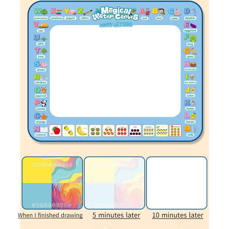 Magic water canvas set, repeated graffiti canvas, children's painting oversized clear water painting blanket
