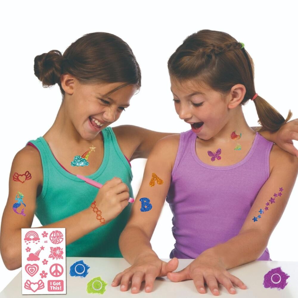Tattoo Kit for Kids Glitter Tattoo Children Cartoon Fake Tattoo Waterproof Sticker Body Art For Boy Girl DIY Body Paint