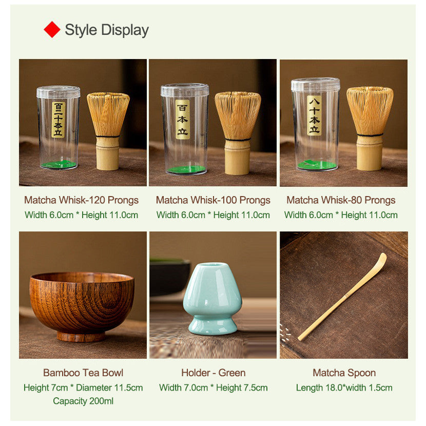 Bamboo Matcha Whisk Tea Spoon Matcha Tea Set Accessories Japanese Green Tea Powder Whisk Brush Tools