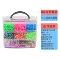 3 Layers Creative Colorful Loom Bands Set Rainbow Bracelet Making Kit DIY Rubber Band Woven Bracelets Craft Toy