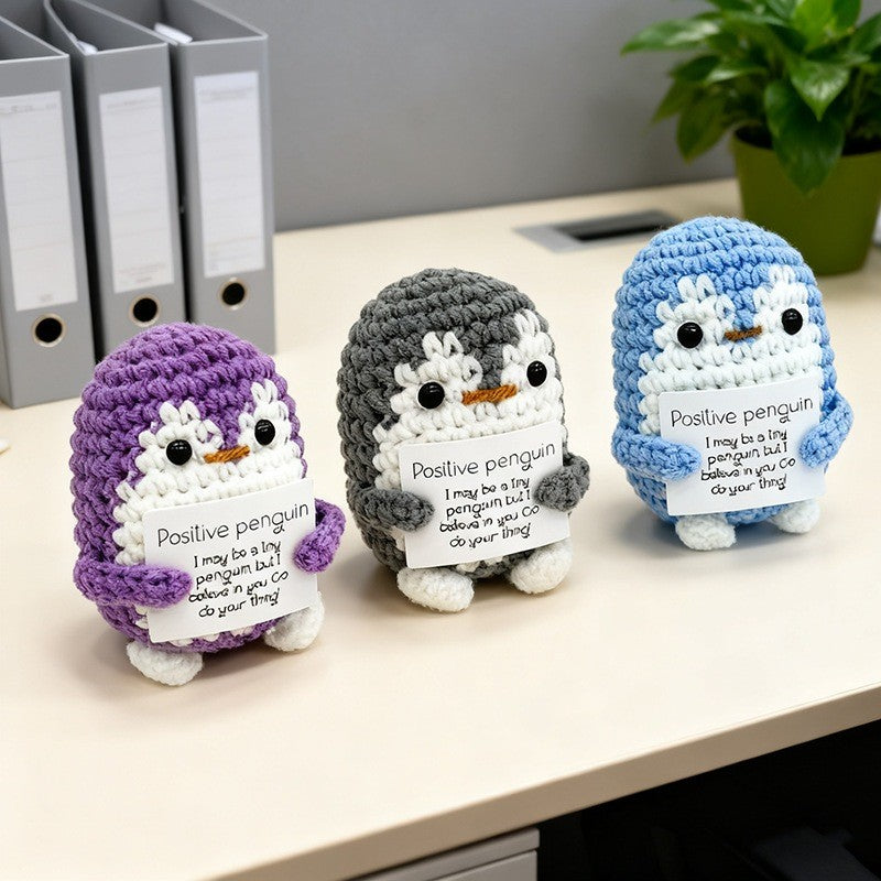 Emotional Support Positive Potato Crochet Doll Home Office Table Decor Stress-relieving Mini Toy