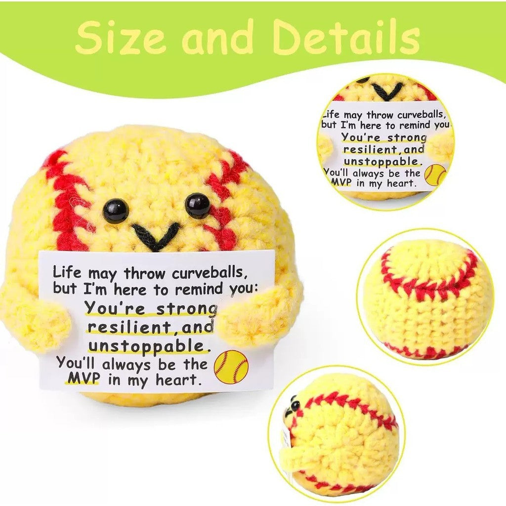 Emotional Support Positive Potato Crochet Doll Home Office Table Decor Stress-relieving Mini Toy
