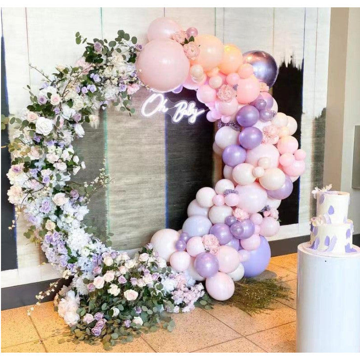Metal Wedding Arch Stand Square Circular Activity Backdrop Frame for Family parties, Graduation Ceremonies