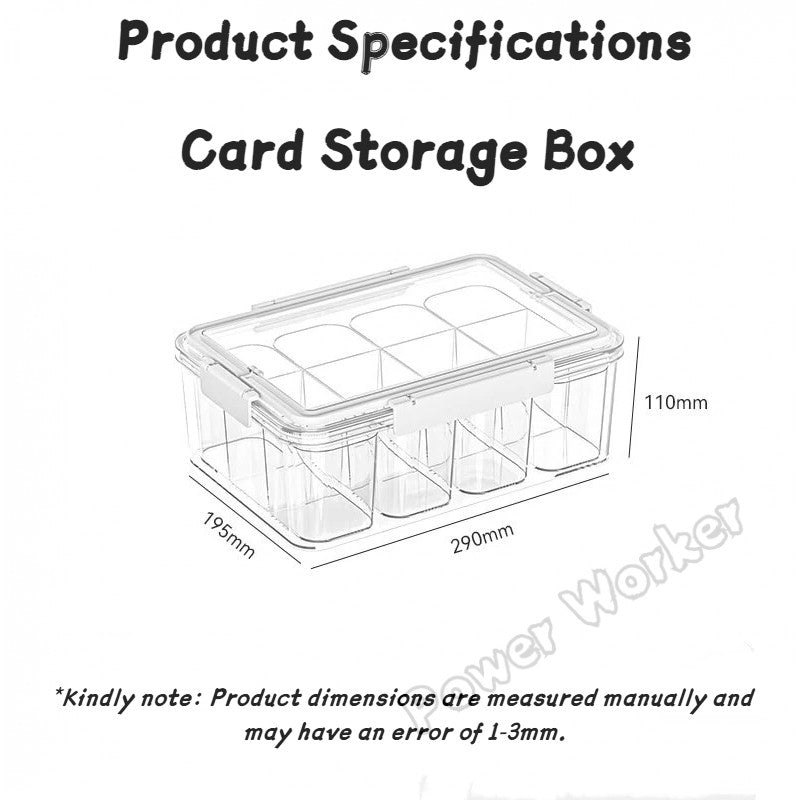 Transparent Stackable Card Storage Box | Acrylic Dustproof with Handle | TCG MTG Pokemon Card Display Holder