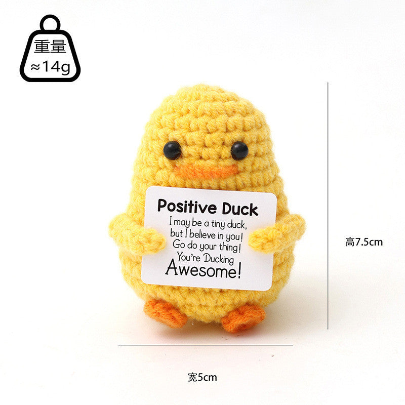 Emotional Support Positive Potato Crochet Doll Home Office Table Decor Stress-relieving Mini Toy