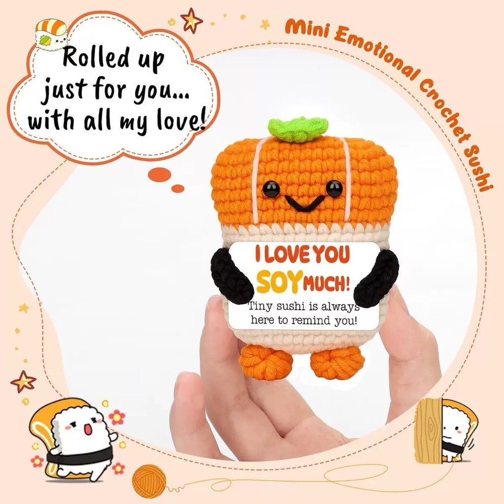 Emotional Support Positive Potato Crochet Doll Home Office Table Decor Stress-relieving Mini Toy