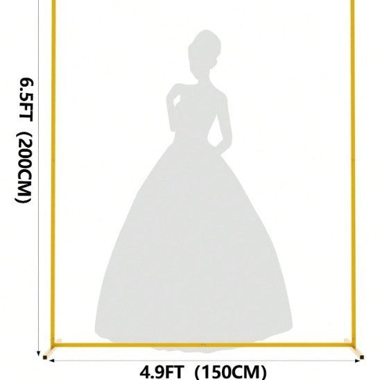 Metal Wedding Arch Stand Square Circular Activity Backdrop Frame for Family parties, Graduation Ceremonies