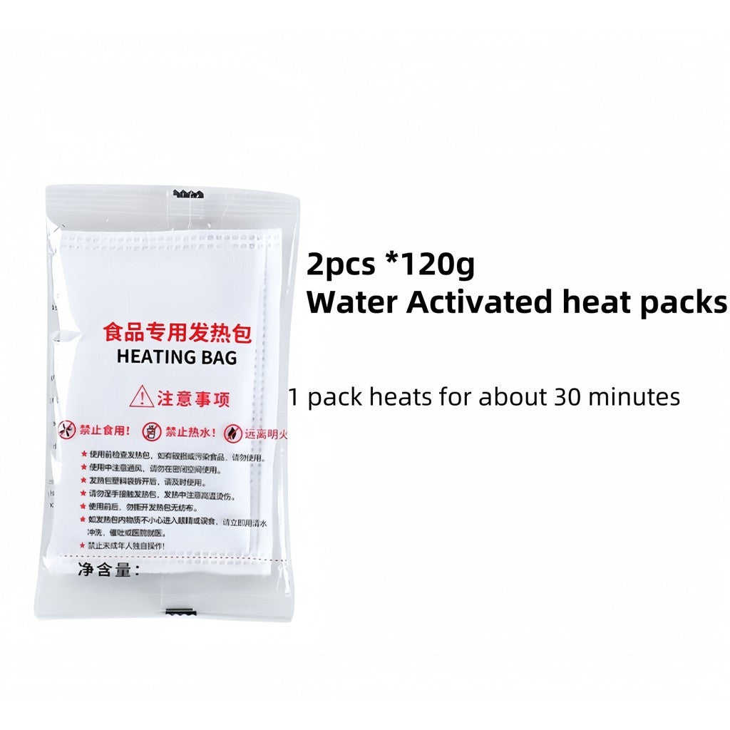 4000ML Large Disposable Self Heating Food Tray with 120gHeat Packs Party Catering Restaurant