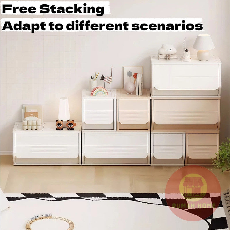 Kids Toys Storage Cabinet, Multi-Purpose Stackable Display Storage Box for Kids Room PlayRoom Bedroom