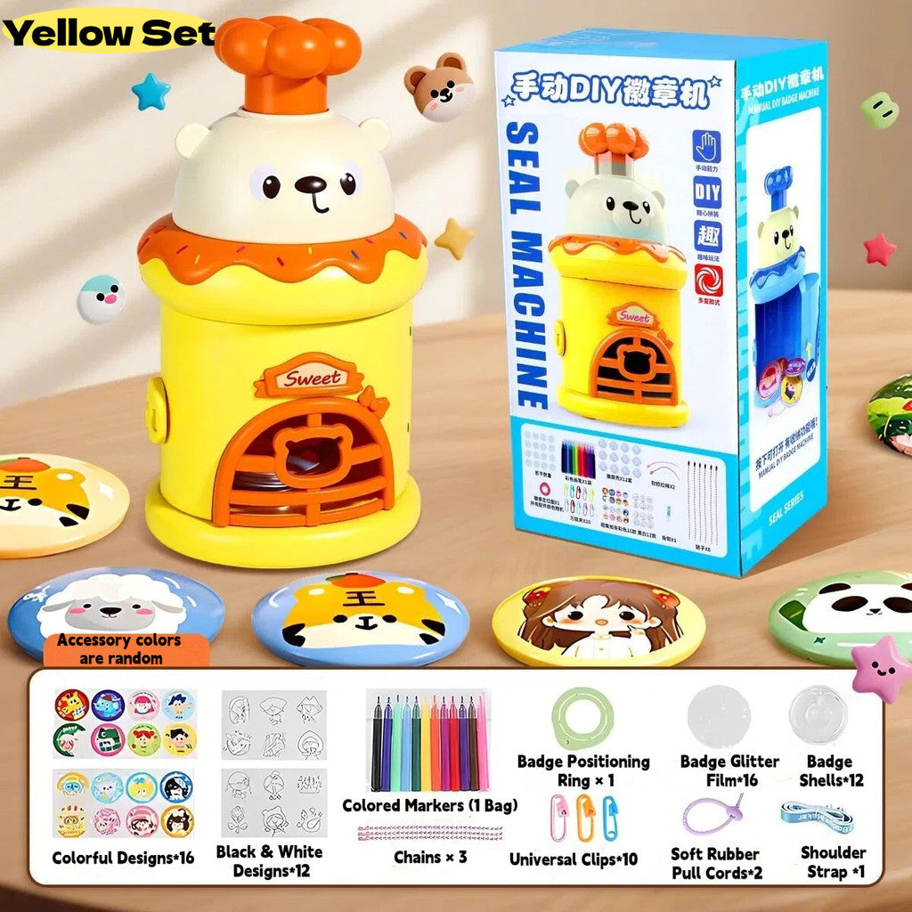 DIY Badge Making Machine Kit — Kids Educational Toys, Button Pin Maker Arts & Craft Children's Gift