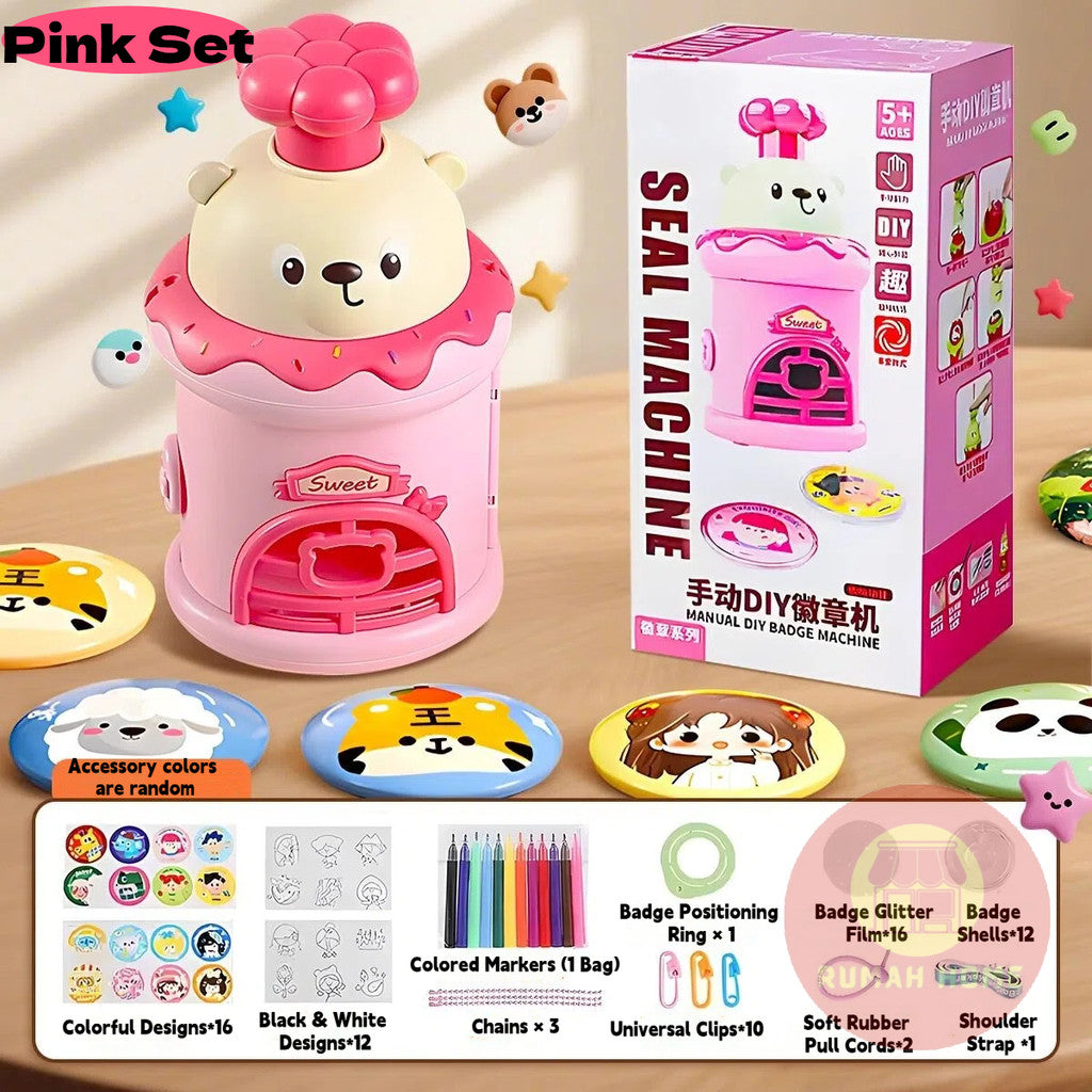 DIY Badge Making Machine Kit — Kids Educational Toys, Button Pin Maker Arts & Craft Children's Gift