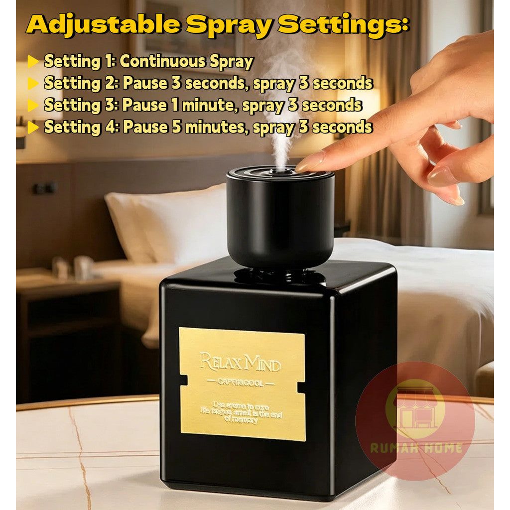 【SG Stock】500ml Automatic Aroma Spray Diffuser, Large Capacity Long-Lasting Fragrance for Home Hotel Bedroom Car Perfume