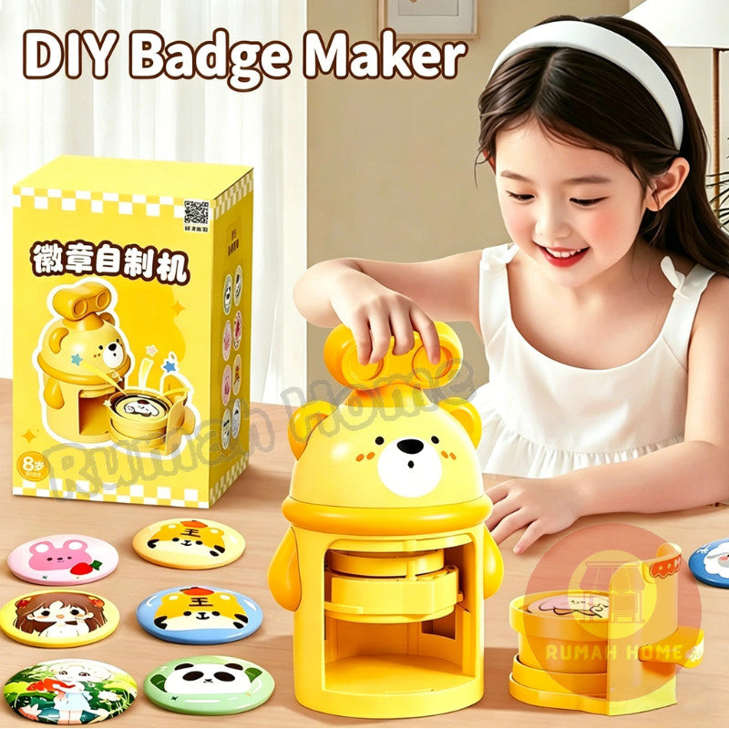 DIY Badge Making Machine Kit — Kids Educational Toys, Button Pin Maker Arts & Craft Children's Gift