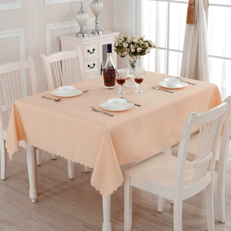 Round Tablecloth Solid-color Fabric Table Cloth Table Cover for Wedding Hotel Party