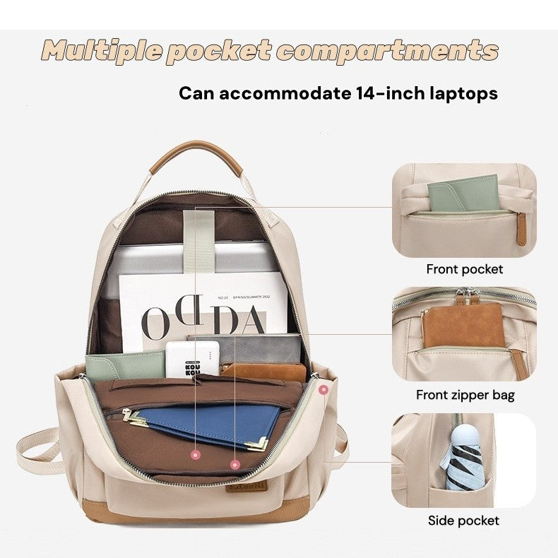Tas Women's Backpack New Style Casual Versatile Travel Backpack Student's School Commuting Backpack