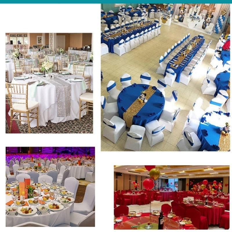 Round Tablecloth Solid-color Fabric Table Cloth Table Cover for Wedding Hotel Party