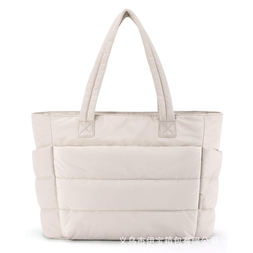 Tas Puffer Tote Bag Women's Single-shoulder Large Capacity Handbag Lightweight Travel Bag Fitness Bag