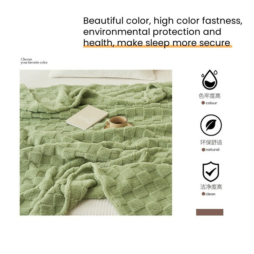 EmmAmy TaffetaBlanket  Office Multi-functional Sofa Blanket Household Air Conditioner Auilt