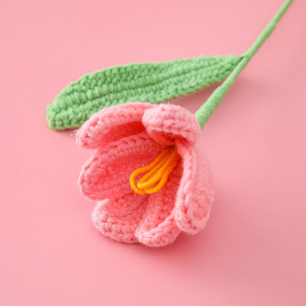Hand-knitted Crochet Flowers Rose/Sunflower/Tulip/Daisy Crochet Flower Bouquet Gift for Mother Teacher