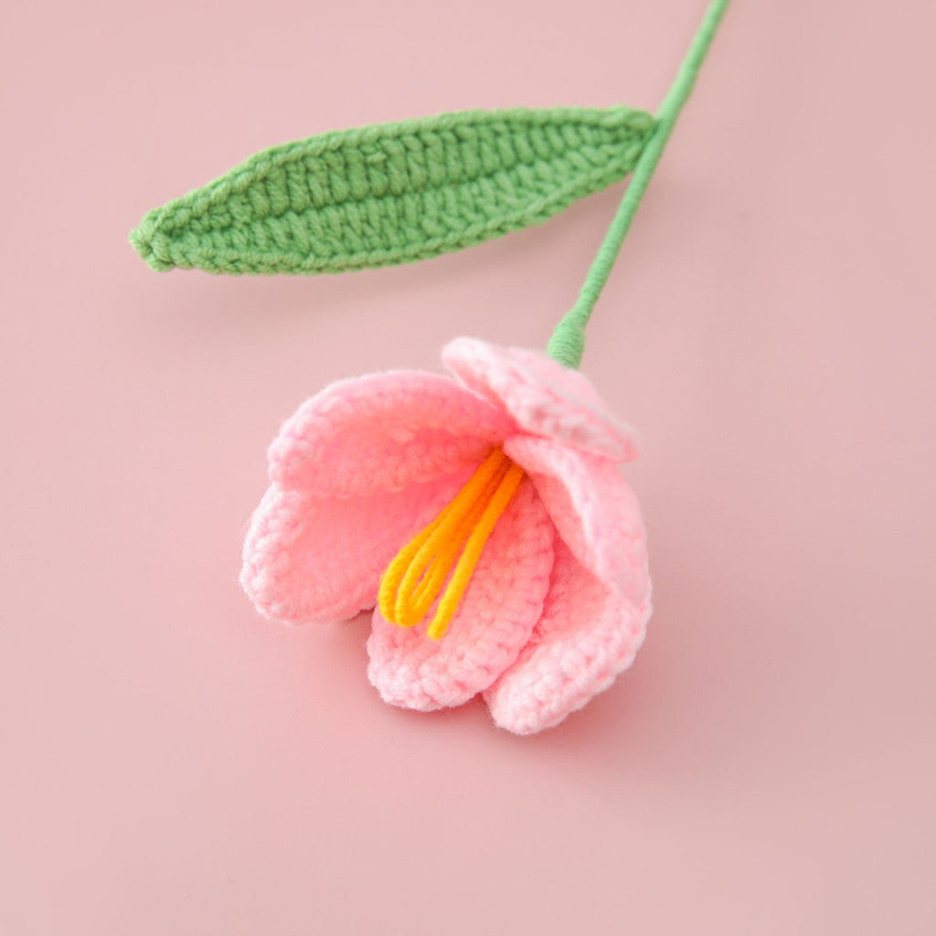 Hand-knitted Crochet Flowers Rose/Sunflower/Tulip/Daisy Crochet Flower Bouquet Gift for Mother Teacher
