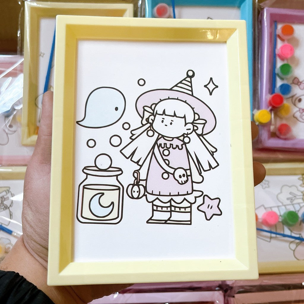 Kids Watercolor Painting Diy Decorative Picture Frame Goodie Bag Kids Birthday Party Gift Set