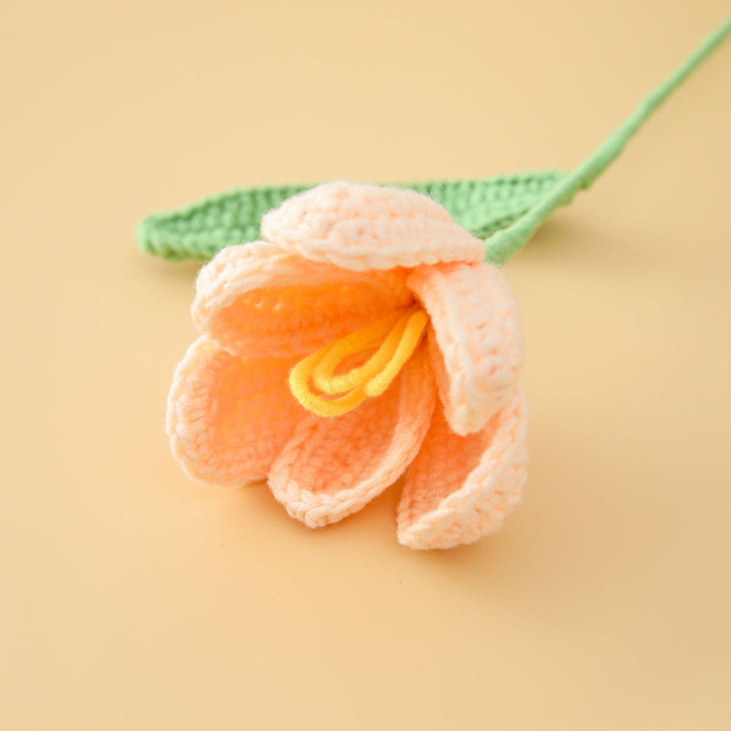Hand-knitted Crochet Flowers Rose/Sunflower/Tulip/Daisy Crochet Flower Bouquet Gift for Mother Teacher