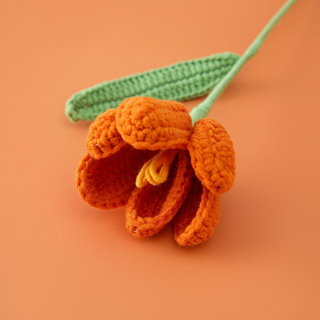 Hand-knitted Crochet Flowers Rose/Sunflower/Tulip/Daisy Crochet Flower Bouquet Gift for Mother Teacher
