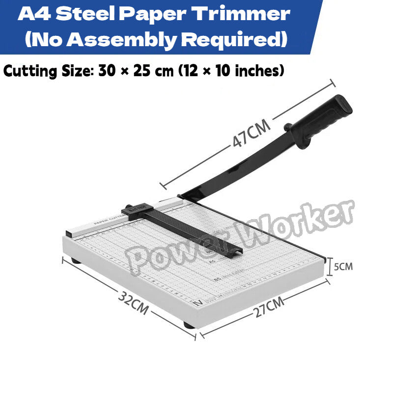 A4 Guillotine Paper Trimmer Cutter,12 Sheets Anti‑Slip Cutting Machine with Ruler for Office School Stationery