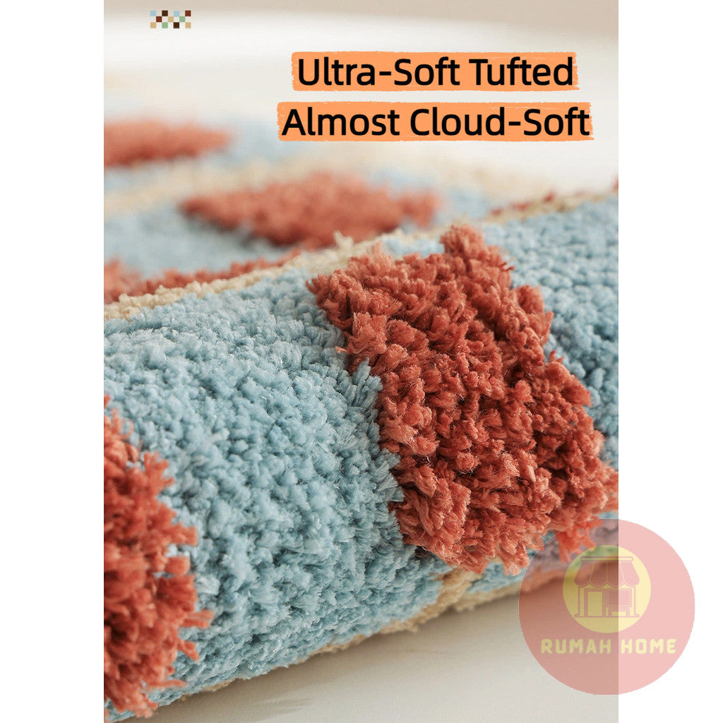 Retro-Style Bathroom Floor Mat Super Absorbent, Quick-Drying, Non-Slip, Stain-Resistant Carpet