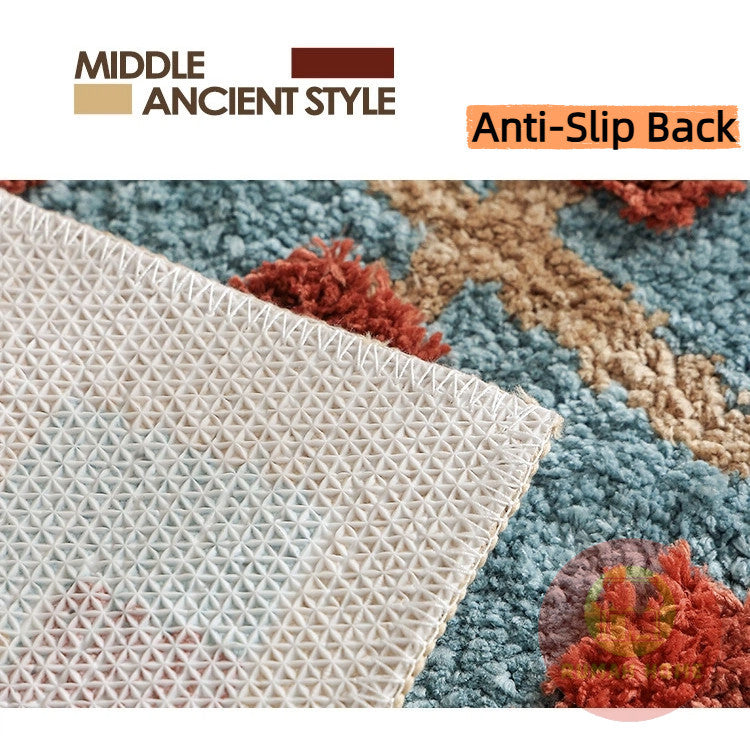Retro-Style Bathroom Floor Mat Super Absorbent, Quick-Drying, Non-Slip, Stain-Resistant Carpet