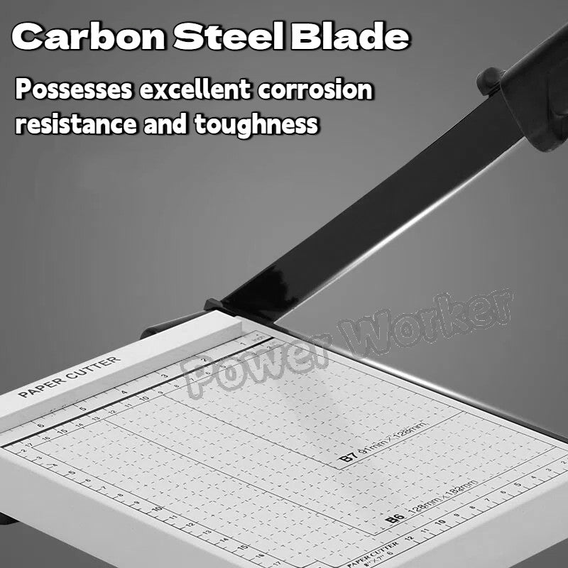 A4 Guillotine Paper Trimmer Cutter,12 Sheets Anti‑Slip Cutting Machine with Ruler for Office School Stationery