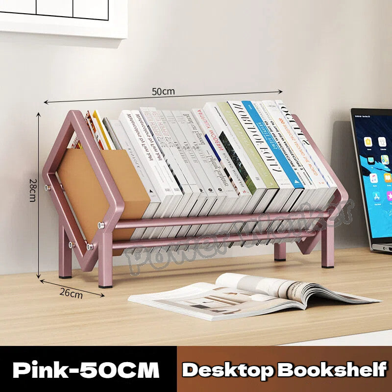 Sloped Tilting Carbon Steel Desktop Book shelf, Table Display Organizer for Office Document CD Storage