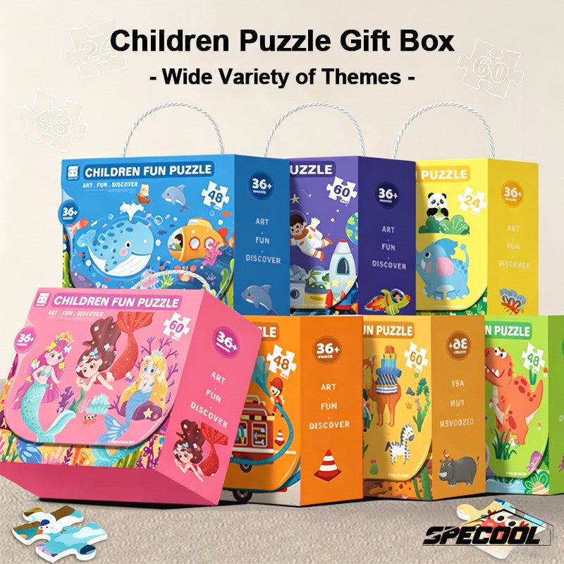 3yrs+ Children Jigsaw Puzzle Gift Box Preschool Gift Kindergarten Prize Kids Birthday Gift Toys Goodie Bag
