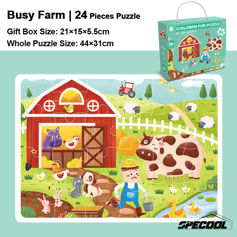 3yrs+ Children Jigsaw Puzzle Gift Box Preschool Gift Kindergarten Prize Kids Birthday Gift Toys Goodie Bag
