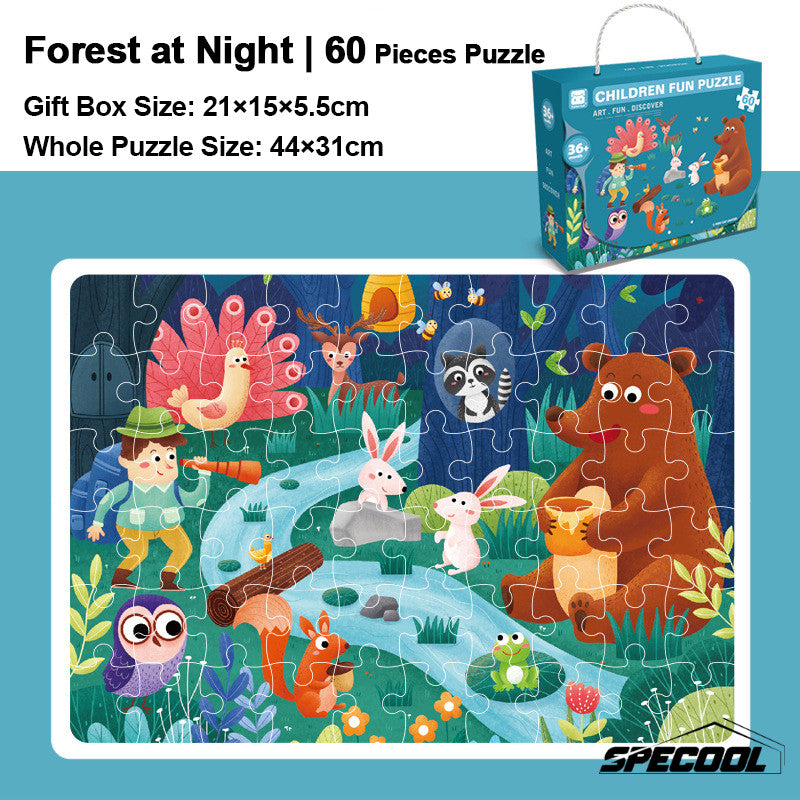3yrs+ Children Jigsaw Puzzle Gift Box Preschool Gift Kindergarten Prize Kids Birthday Gift Toys Goodie Bag