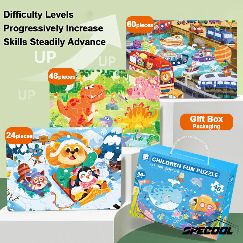 3yrs+ Children Jigsaw Puzzle Gift Box Preschool Gift Kindergarten Prize Kids Birthday Gift Toys Goodie Bag