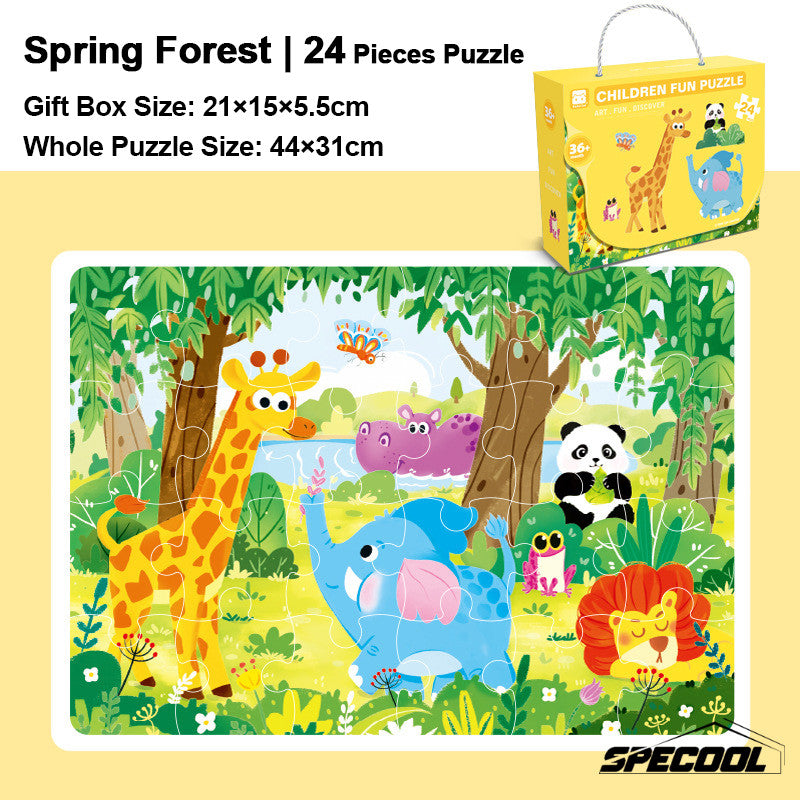 3yrs+ Children Jigsaw Puzzle Gift Box Preschool Gift Kindergarten Prize Kids Birthday Gift Toys Goodie Bag