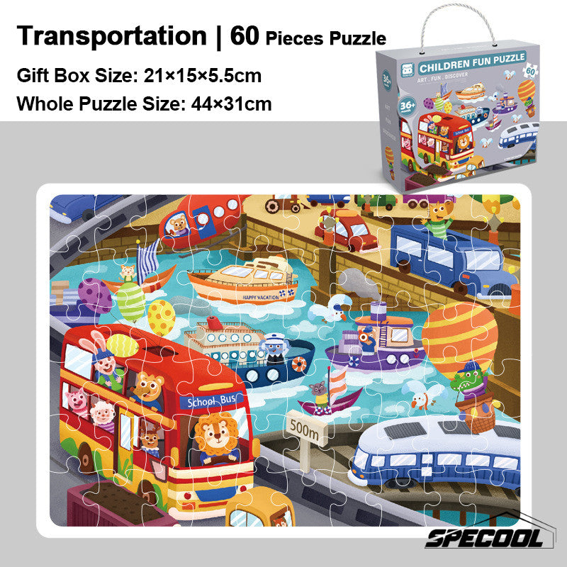 3yrs+ Children Jigsaw Puzzle Gift Box Preschool Gift Kindergarten Prize Kids Birthday Gift Toys Goodie Bag