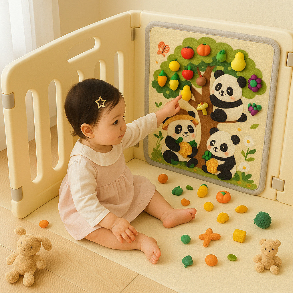 SG  Baby Montessori Early Education Smart Toy Board - Fruit Picking Fun Learning Board Toddler Birthday Gifts