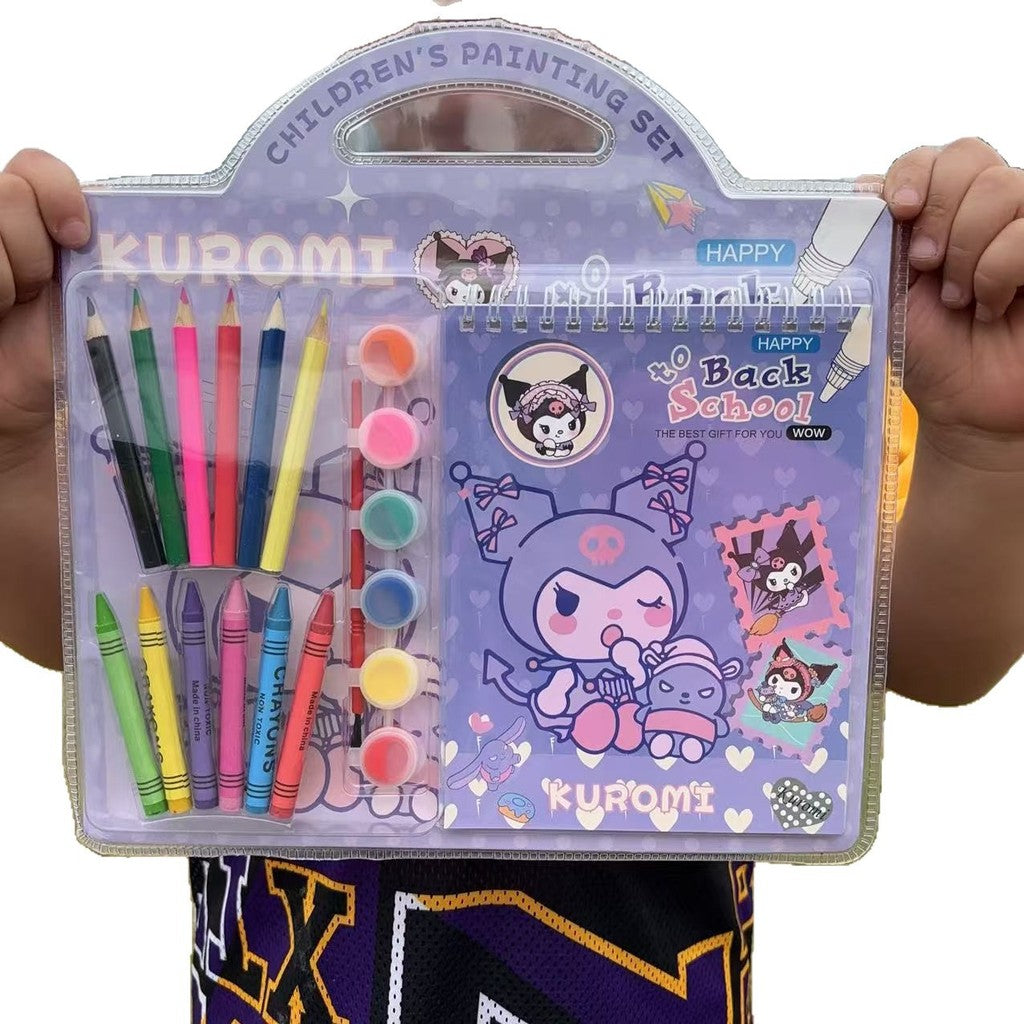 SG Children's Painting Set Stationery Gift Box Cartoon Drawing Book Goodie Bag Kids Birthday Party Gift Set