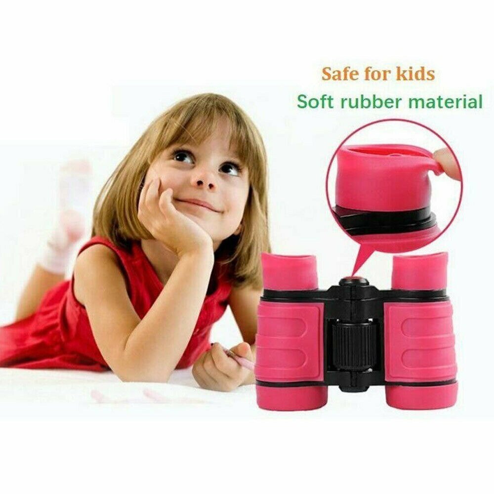 4X30 Children's Binocular Telescope - Color Rubber Handle Anti-Slip Children's Toys Outdoor Games Toys