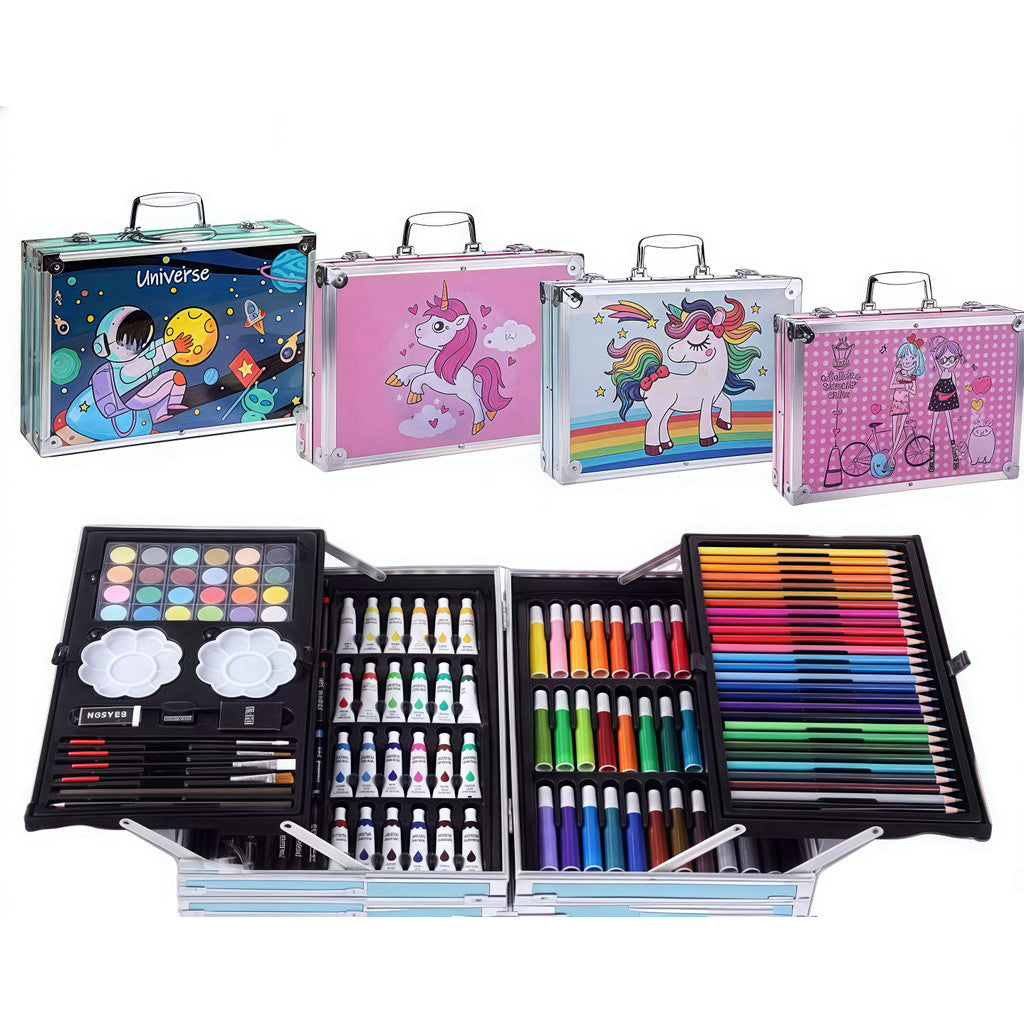 145 brush set, acrylic watercolor pen, children's color pen gift box, art painting stationery supplies