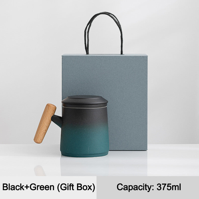 SG Specool® Tea Cup Gift Box Set Ceramic Mug Gift Set Tea Water Separation Cup Present Souvenirs Friends Father Gifts