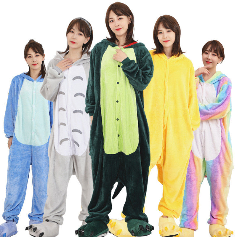 SG Cartoon Animal Costume Pajamas Cosplay Halloween Christmas Sleepwear Jumpsuit Homewear