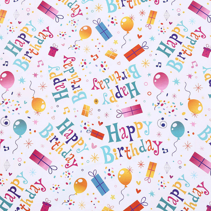 Birthday Wrapping Paper /Gift Wrappers for Holiday Kids Gift Box Packaging Paper/Card / Ribbon